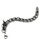 High polished mens bracelet featuring a dragon head design and a secure clasp for a bold look