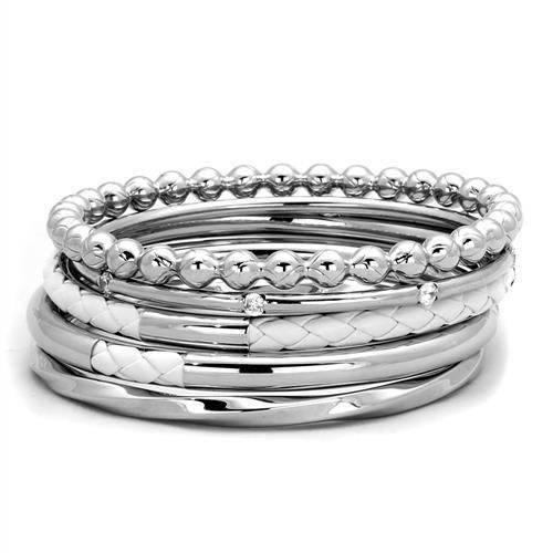 Set of high polished silver bracelets for women featuring diverse textures and designs for versatile styling