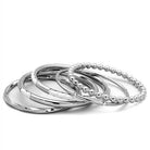 Set of high polished silver bracelets for women featuring various elegant designs