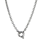 High polished silver tone necklace with a simple and elegant chain design for everyday wear