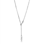 Elegant women's necklace featuring high polished stainless steel jewelry with a unique infinity design