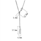 Elegant women's necklace featuring high polished stainless steel jewelry with an infinity design