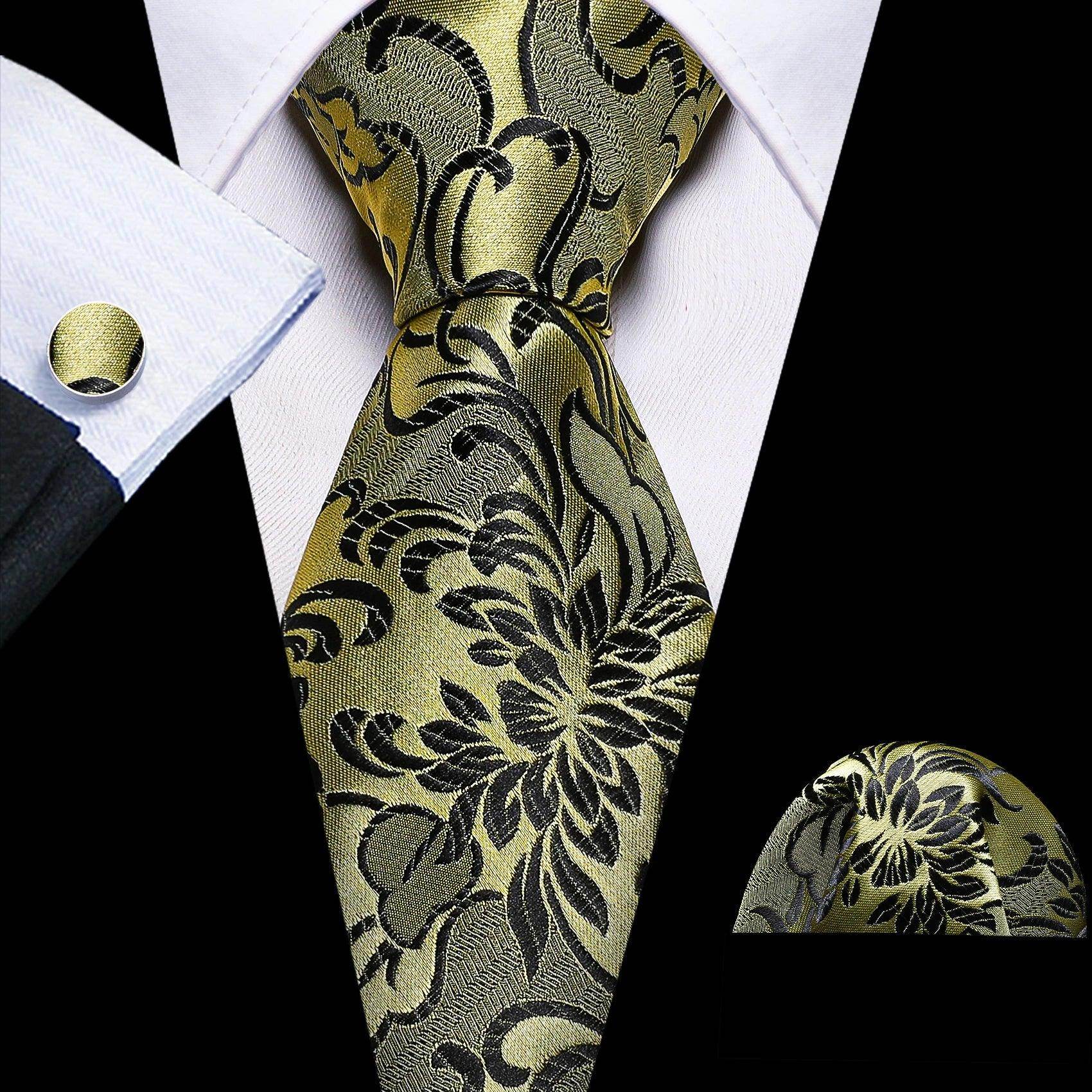 High Quality Artsy Design Neckties Handkerchief Cufflinks - VacationGrabs