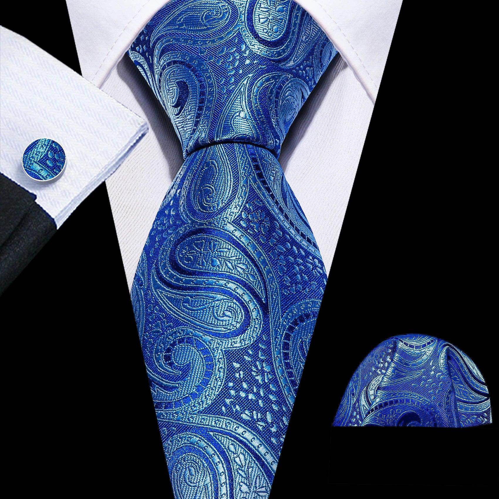 High Quality Artsy Design Neckties Handkerchief Cufflinks - VacationGrabs