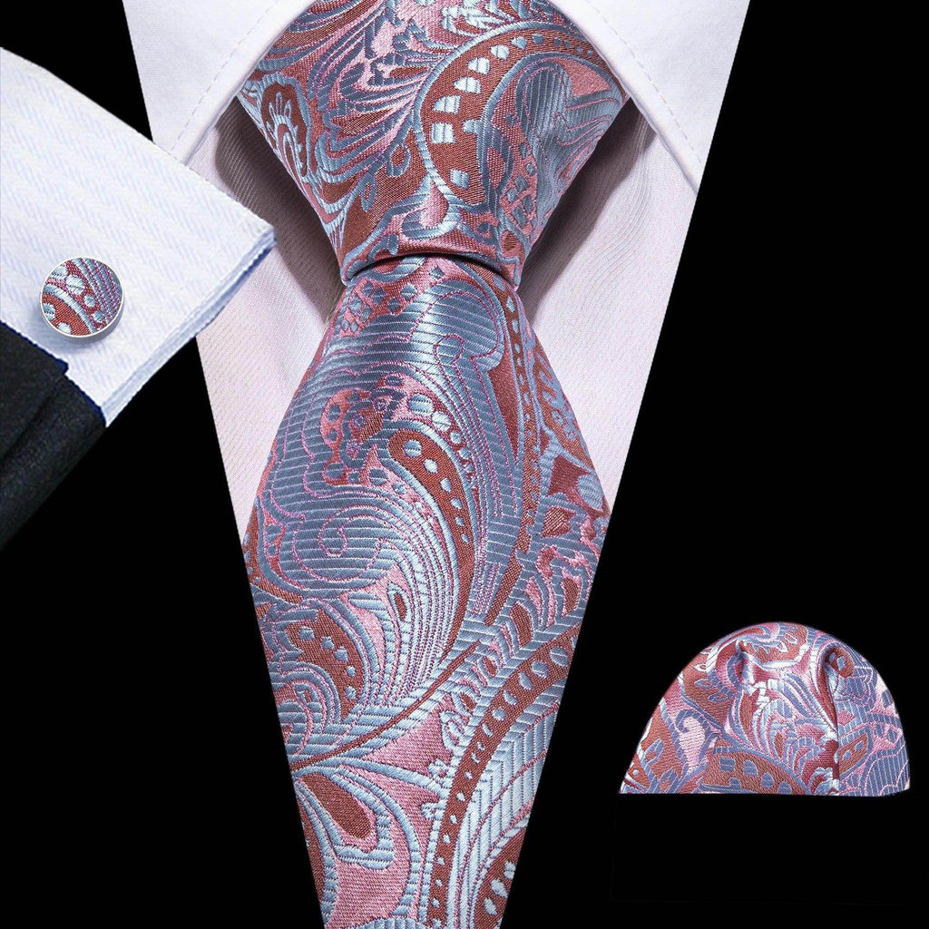 High Quality Artsy Design Neckties Handkerchief Cufflinks - VacationGrabs