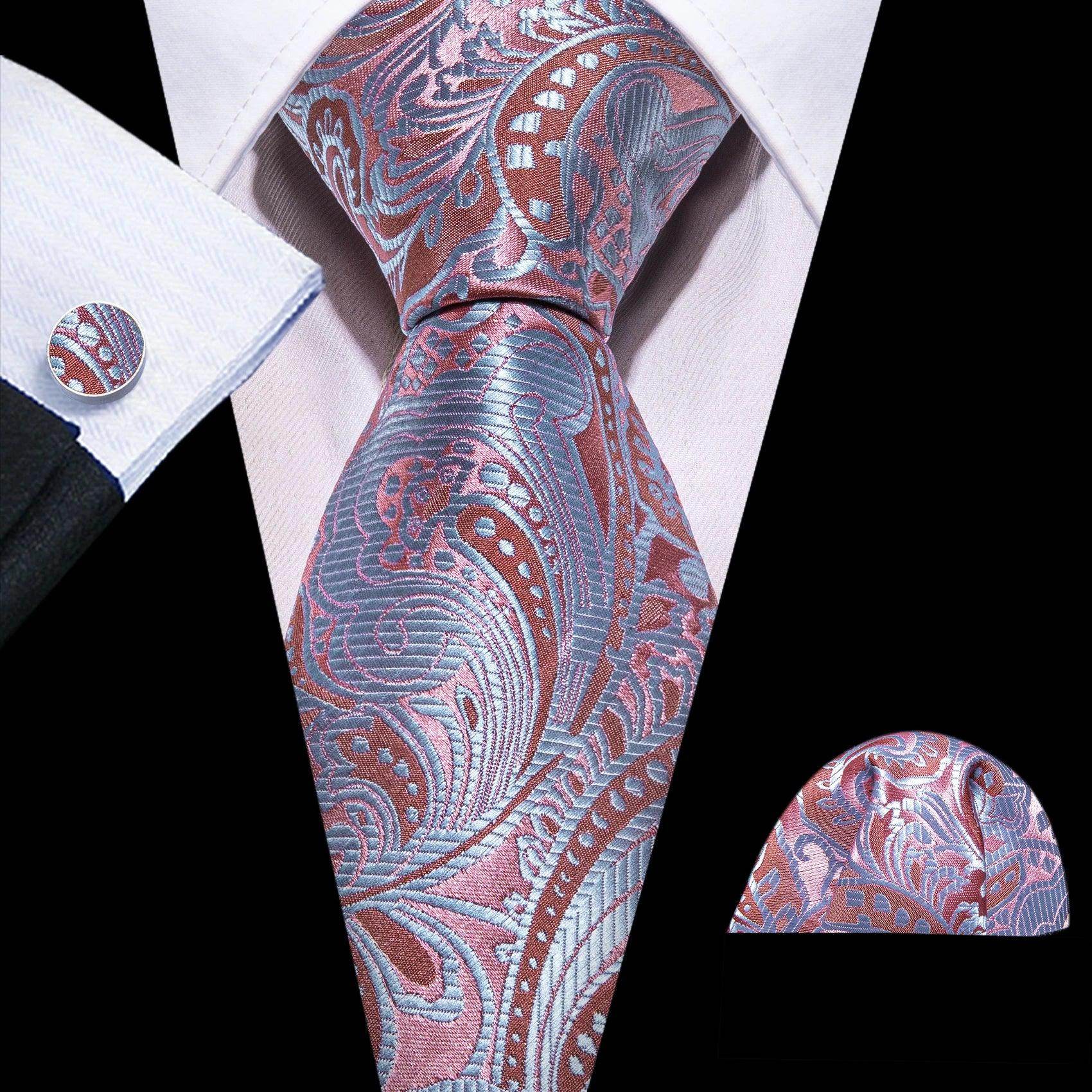 High Quality Artsy Design Neckties Handkerchief Cufflinks - VacationGrabs