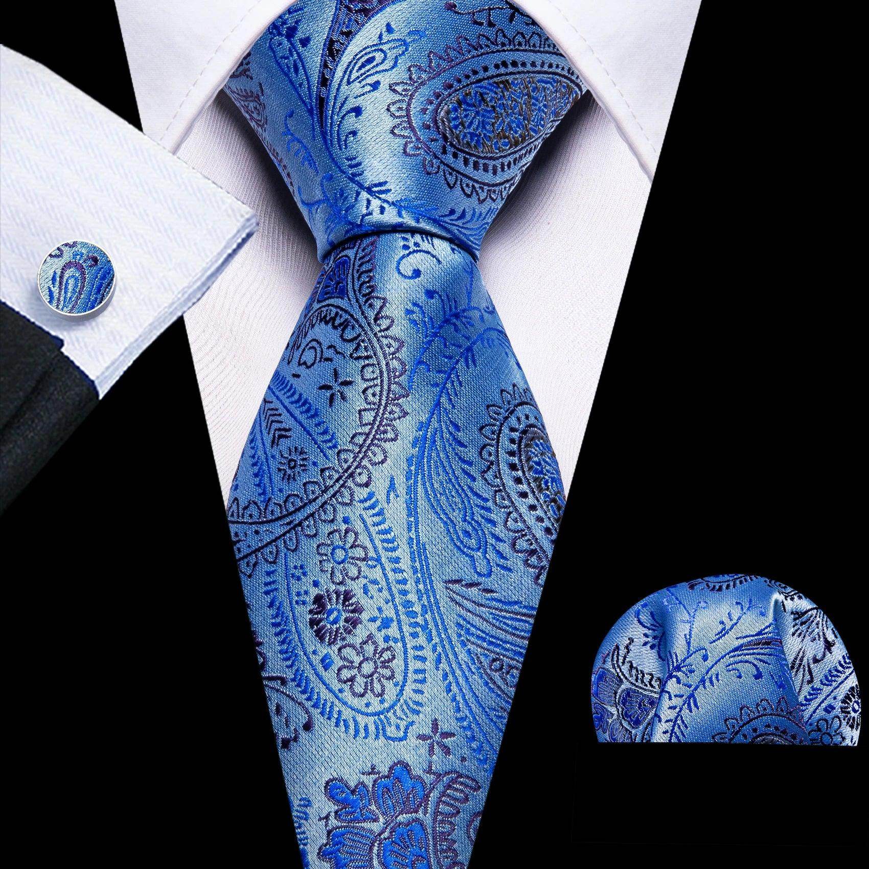 High Quality Artsy Design Neckties Handkerchief Cufflinks - VacationGrabs