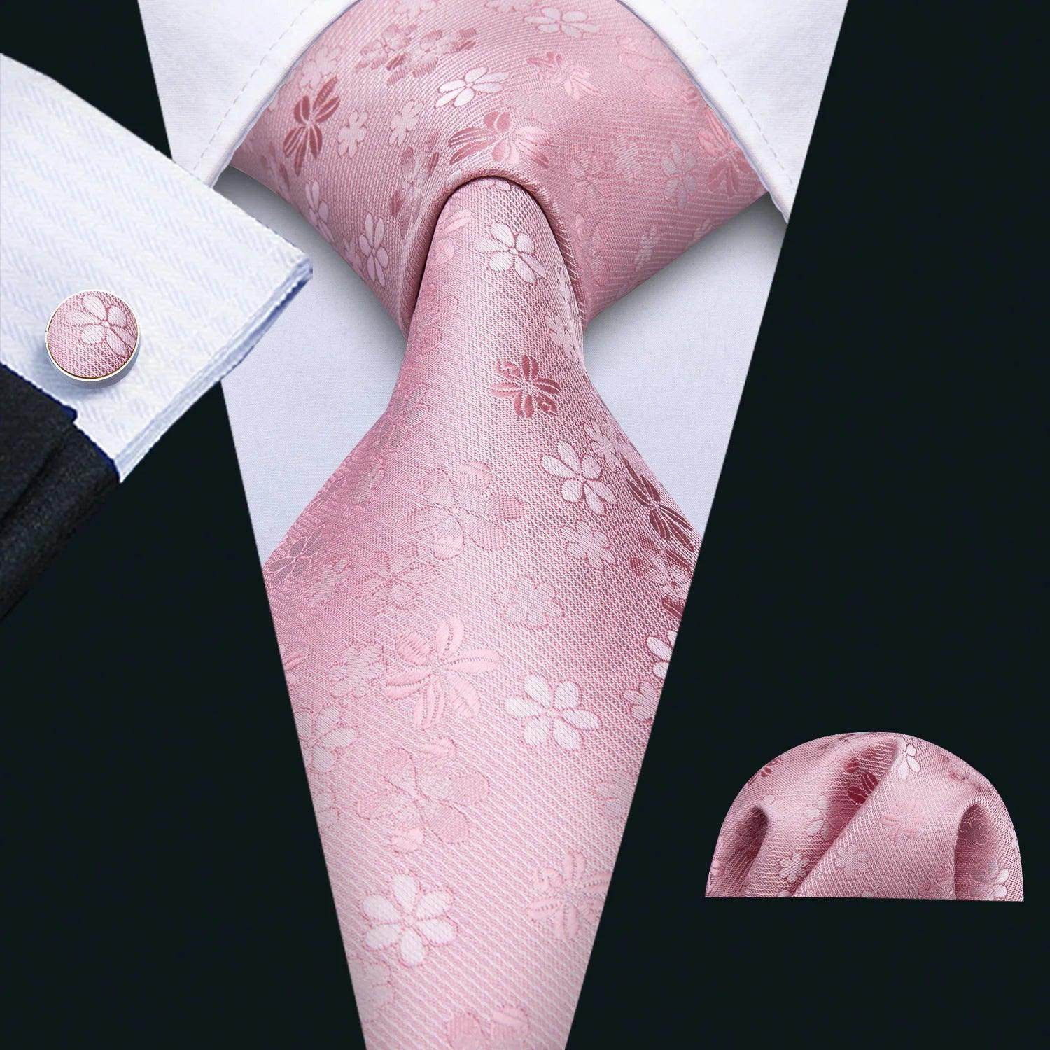 High Quality Artsy Design Neckties Handkerchief Cufflinks - VacationGrabs