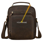 High-Quality Genuine Leather Men’s Crossbody Bag Vintage