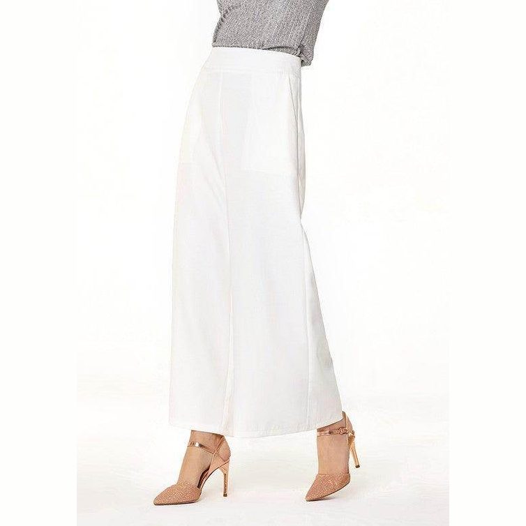 High Rise Cropped Culottes Trousers - VacationGrabs