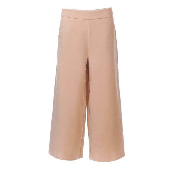 High Rise Cropped Culottes Trousers - VacationGrabs