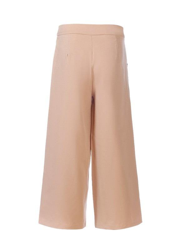 Women's Pants High Rise Cropped Culottes Trousers