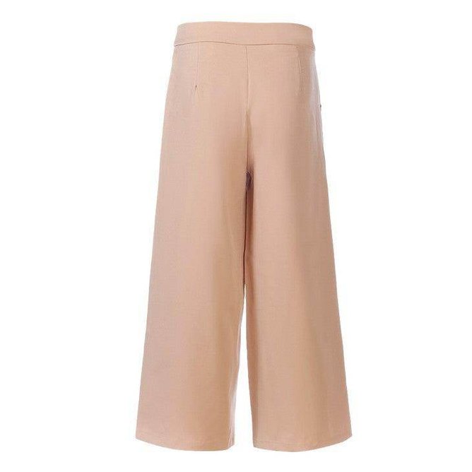 High Rise Cropped Culottes Trousers - VacationGrabs
