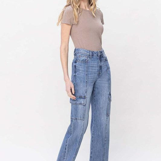 Women's Jeans High Rise Dad Cargo Jeans