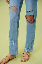 Women's Jeans High Rise Distressed Wide Leg Jeans
