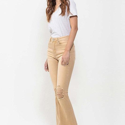 Women's Jeans High Rise Flare Colored Jeans