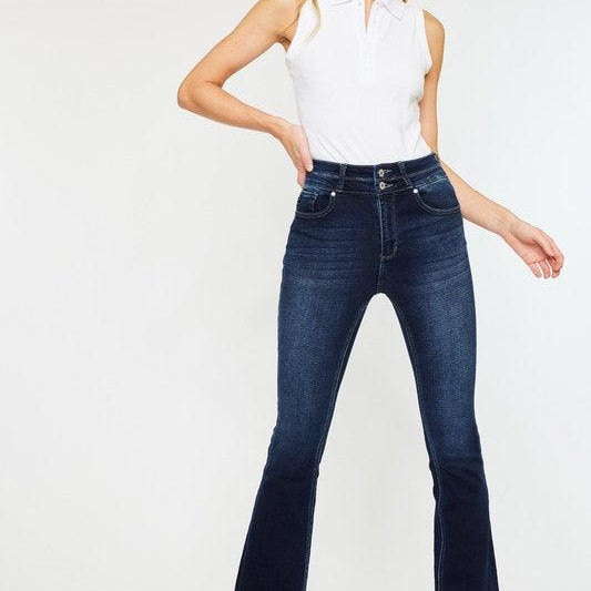 Women's Jeans High Rise Wide Waistband Skinny Bootcut
