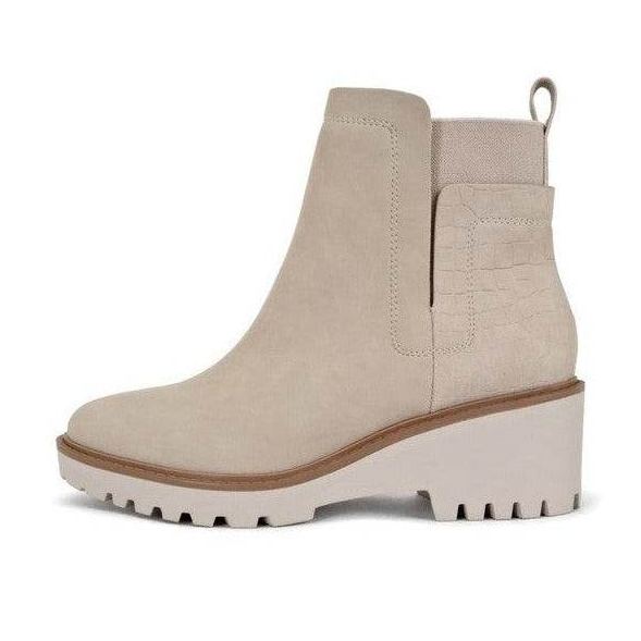 Women's beige high top boots for stylish fall outings