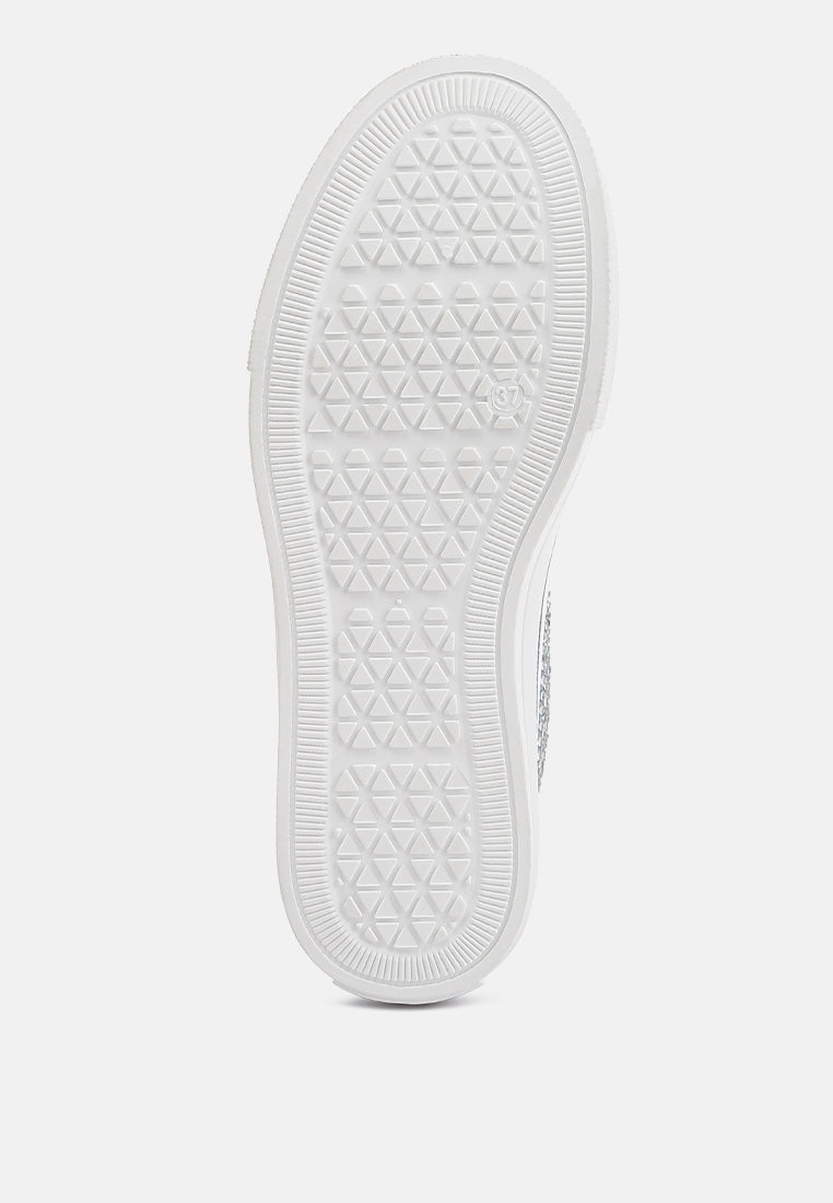 Bottom view of London Rag International high top Sneakers with Studded Design for stylish comfort