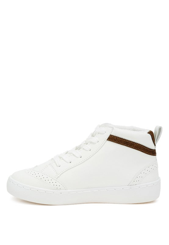 Women's white high top star sneakers for casual wear
