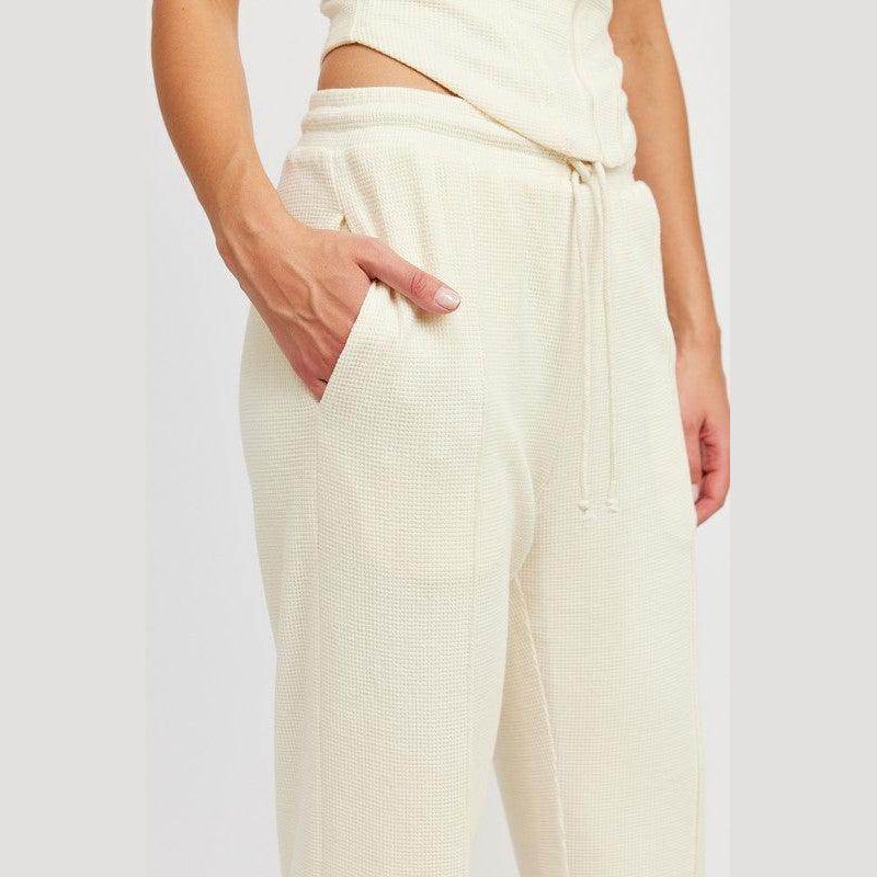 High Waist Pants With Drawstrings - VacationGrabs