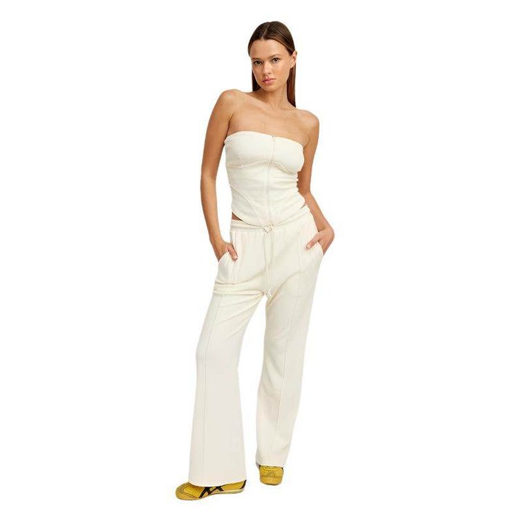 High Waist Pants With Drawstrings - VacationGrabs