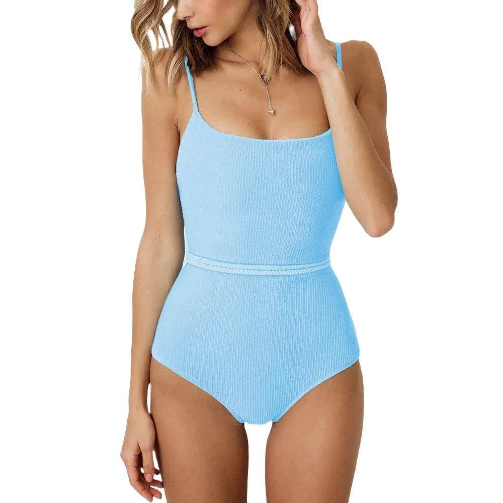 High Waist Swimsuit Womens One-Piece Bathing Suit - VacationGrabs
