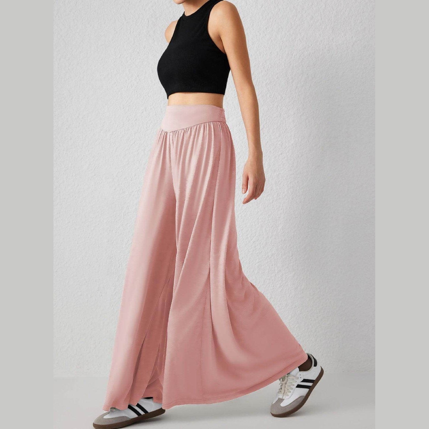 High Waist Wide Leg Pants - VacationGrabs