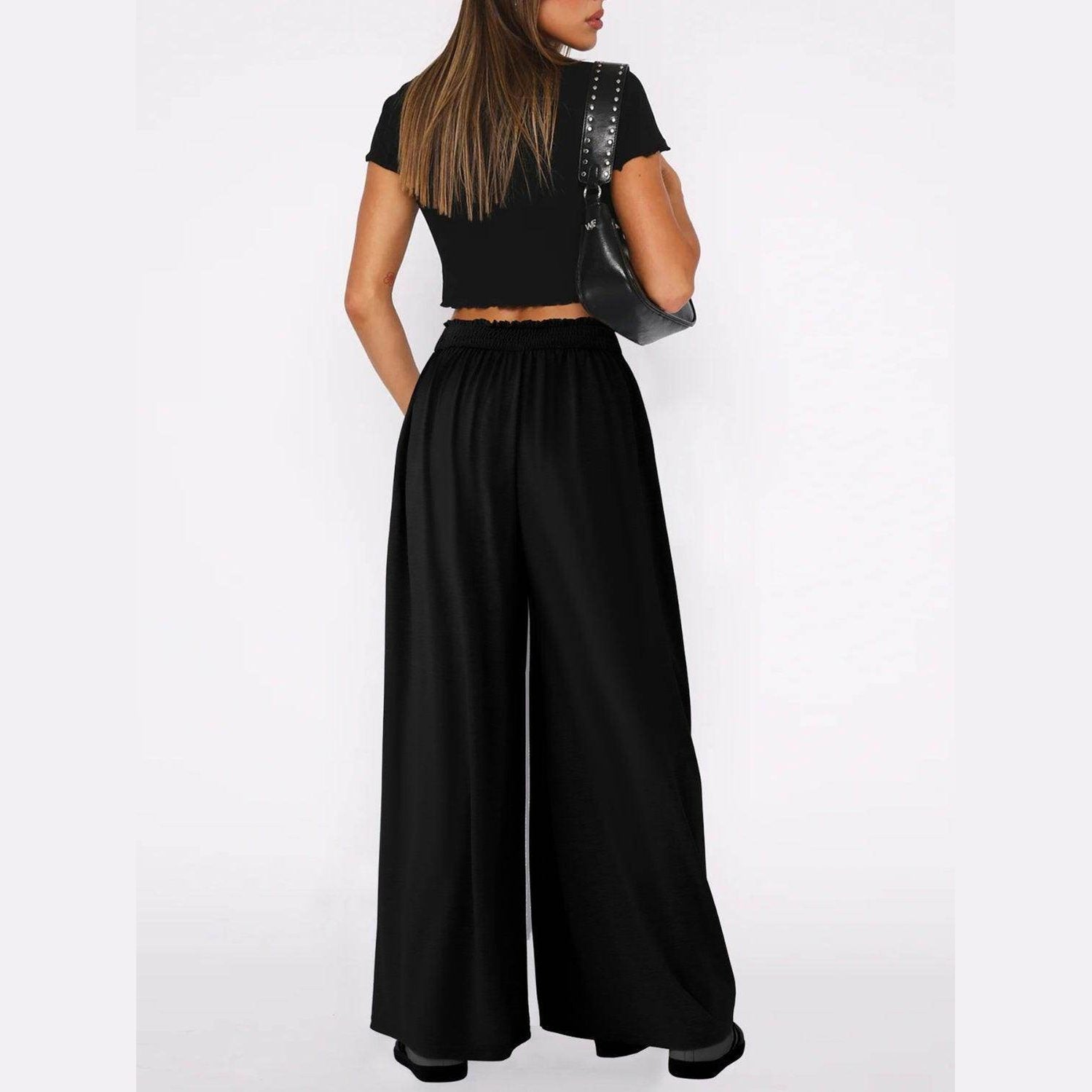 High Waist Wide Leg Pants - VacationGrabs