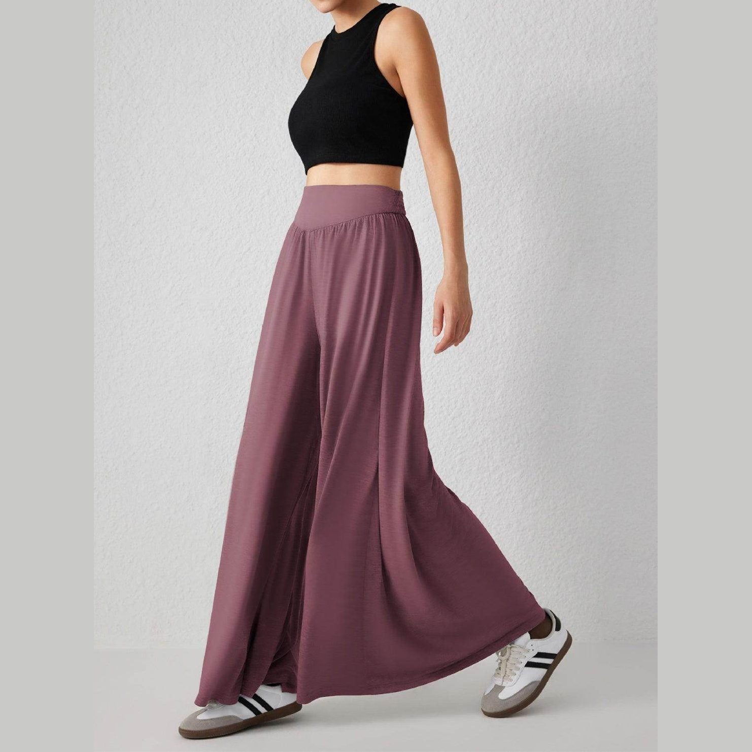 High Waist Wide Leg Pants - VacationGrabs