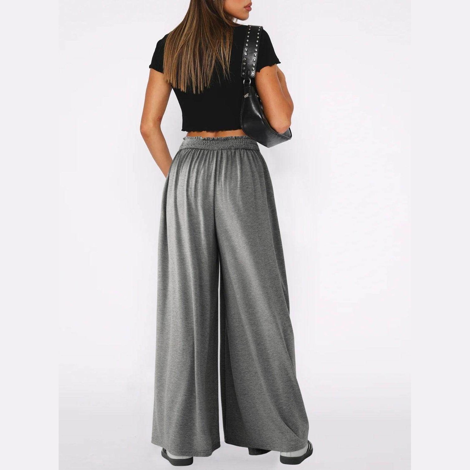 High Waist Wide Leg Pants - VacationGrabs
