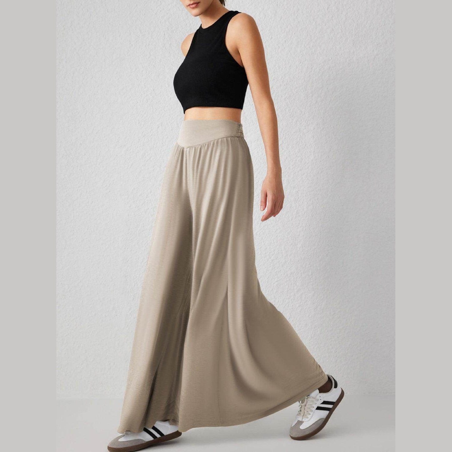 High Waist Wide Leg Pants - VacationGrabs