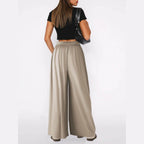 High Waist Wide Leg Pants - VacationGrabs