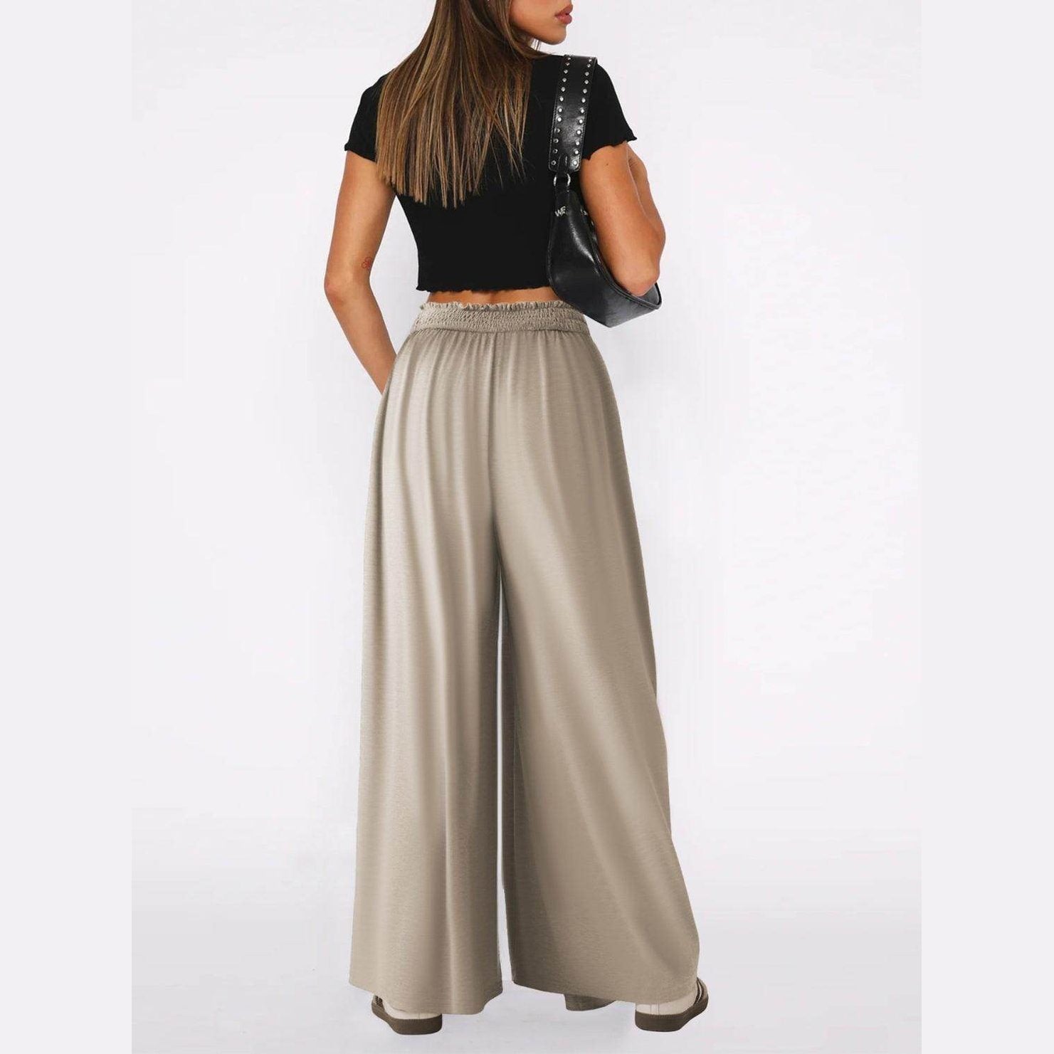 High Waist Wide Leg Pants - VacationGrabs