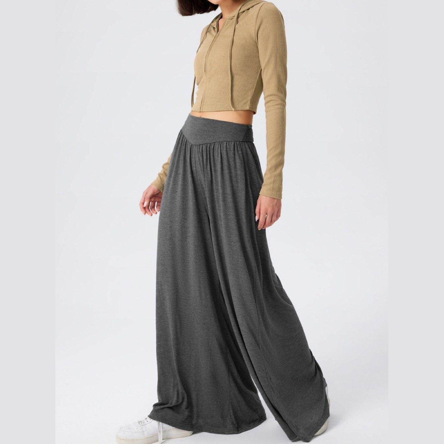 High Waist Wide Leg Pants - VacationGrabs