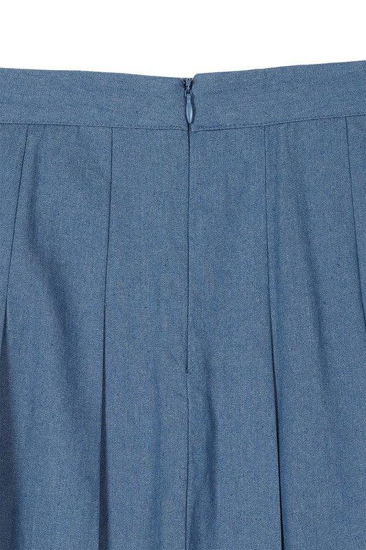 Women's Skirts High Waisted Blue Tennis Skirt