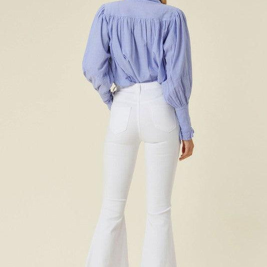 Women's Jeans High Waisted Flare Jeans White Junior Sizes