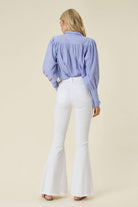 Women's Jeans High Waisted Flare Jeans White Junior Sizes