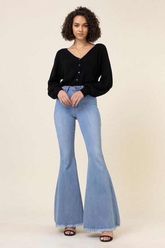Women's Jeans High Waisted Flare Leg Jeans