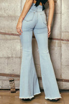 Women's Jeans High-Waisted Flare With Distress Detail