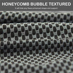 Close-up of honeycomb bubble textured fabric for high waisted gym leggings from VacationGrabs