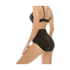Forever-Foxy women's high waisted padded briefs shapewear in black providing tummy control and lift