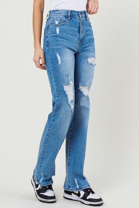 Women's Jeans High Waisted Wide Leg Medium Stone