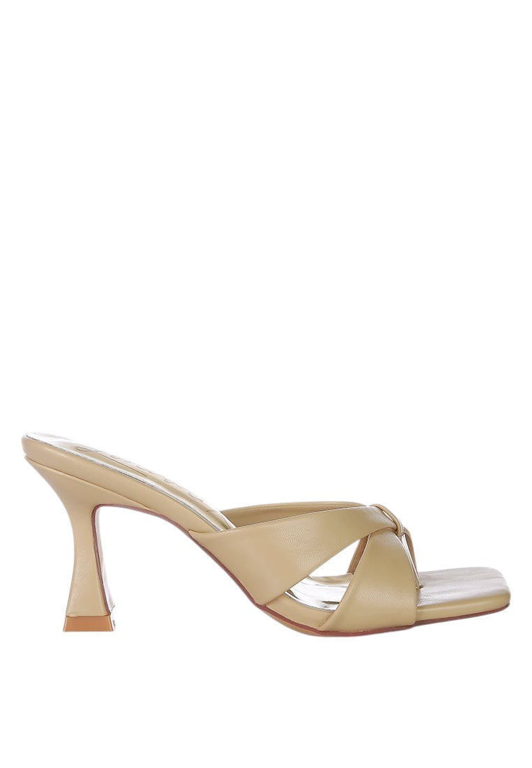 Highflip Criss Cross Spool Heel Sandals