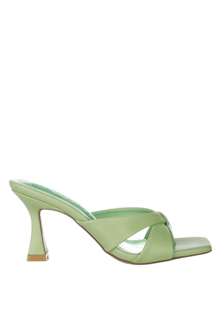 Highflip Criss Cross Spool Heel Sandals
