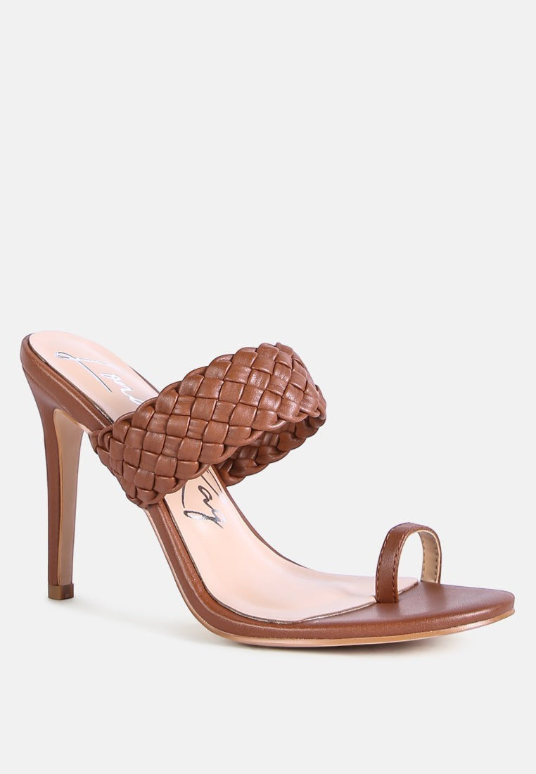 High Perks Woven Strap High Heels
