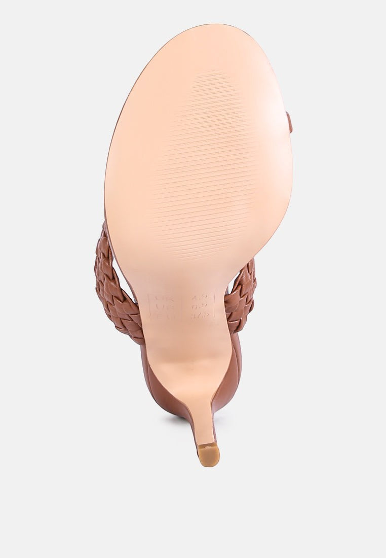 High Perks Woven Strap High Heels