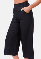 High Rise Cropped Culottes Trousers
