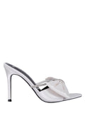 High Tea Rhinestone Bow Embellished Stiletto Sandals