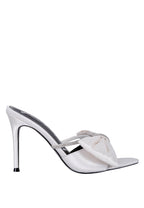 High Tea Rhinestone Bow Embellished Stiletto Sandals